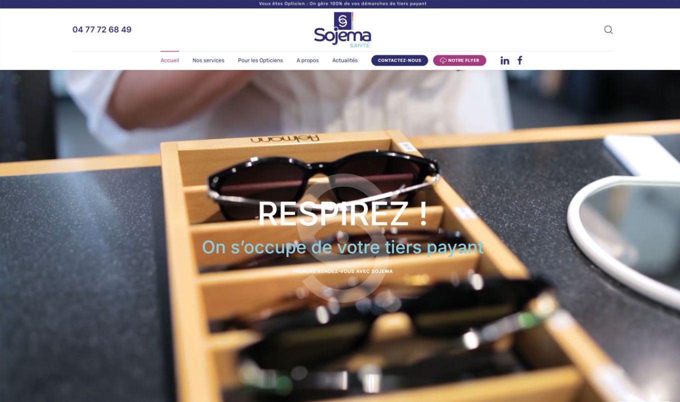 WordPress version responsive PC pour Sojema