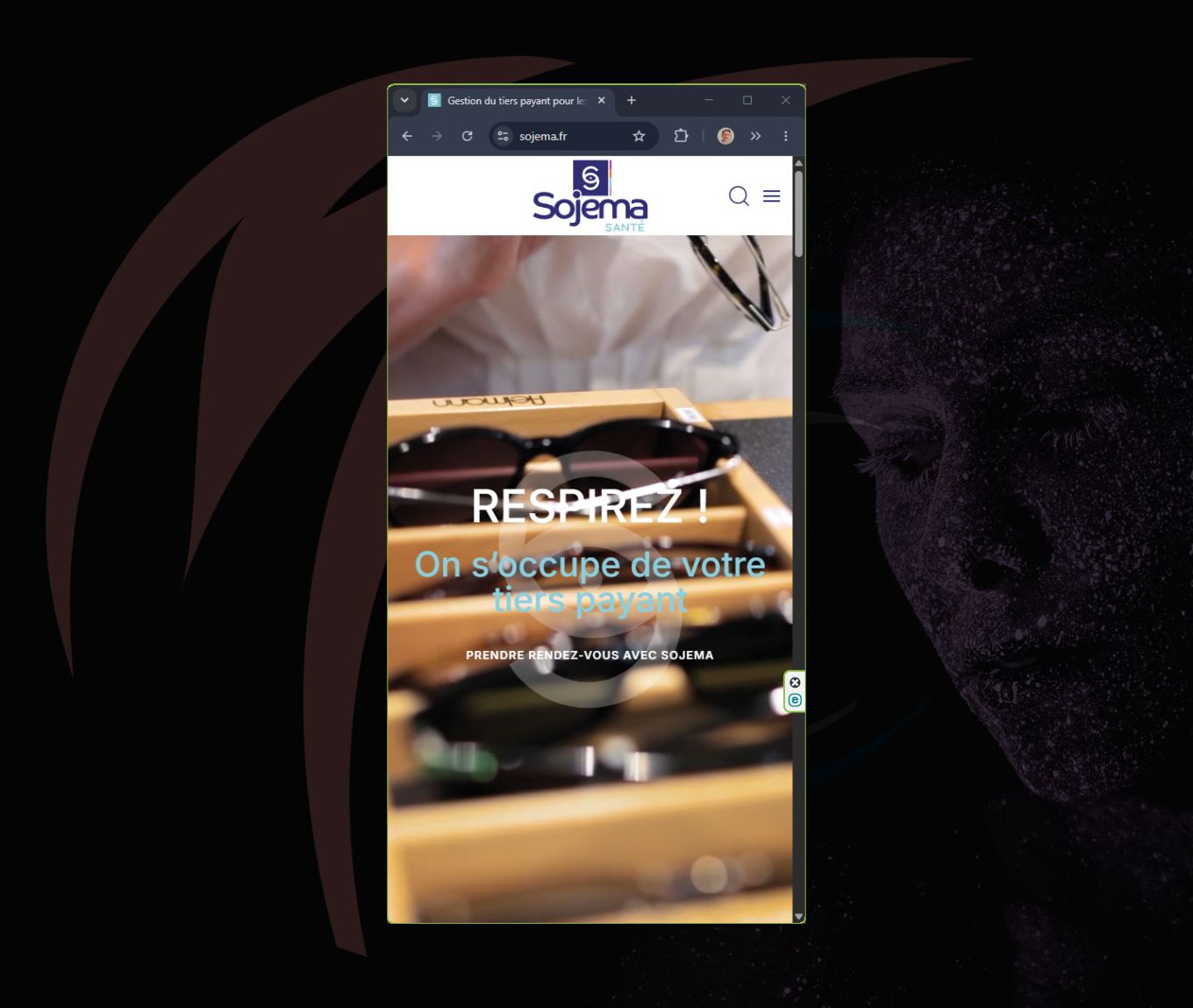 WordPress en version mobile pour Sojema