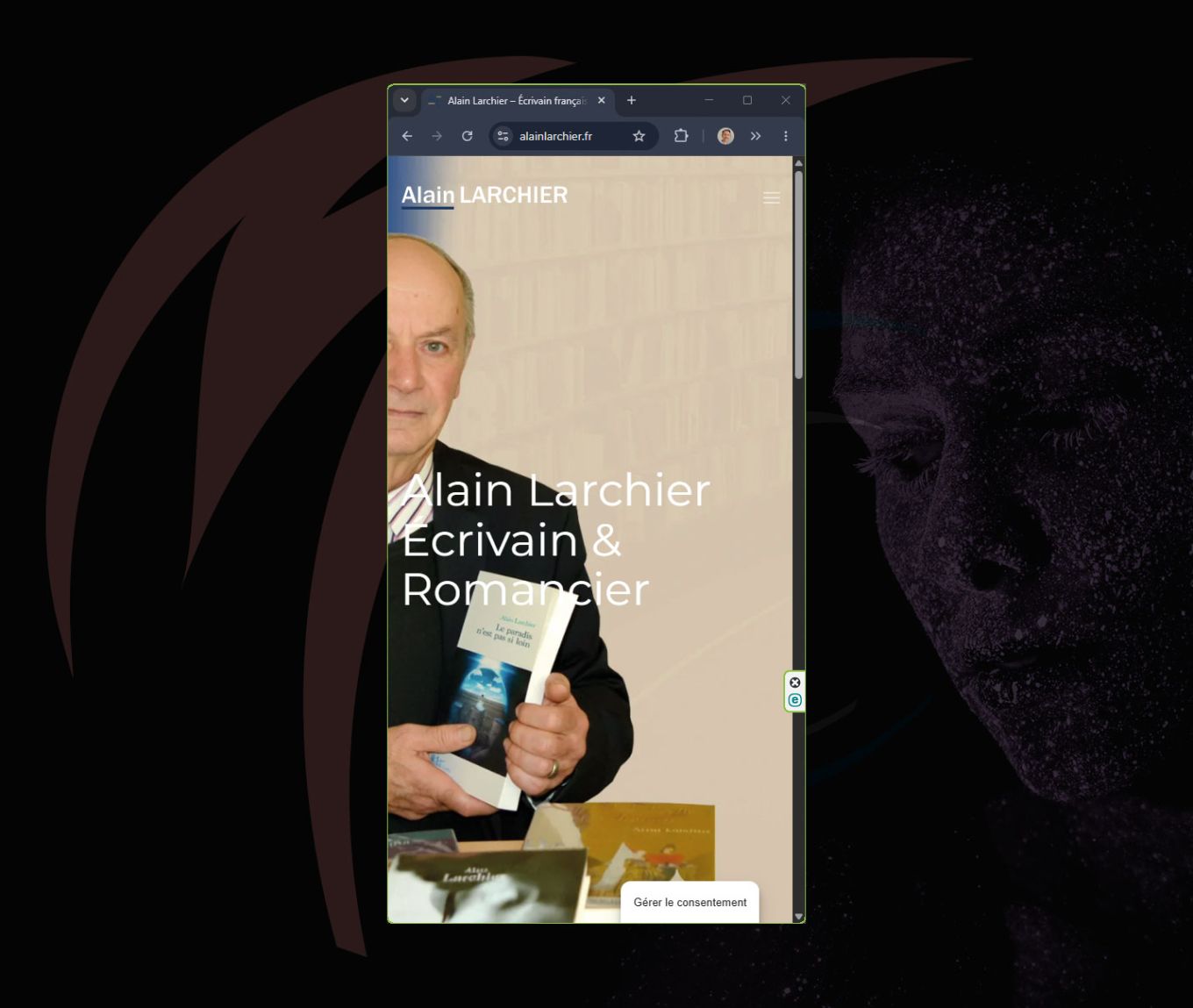 WordPress en version mobile pour Alain Larchier