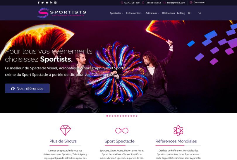 Création d'un site pour organisateur d'événements sportifs de renommée internationale