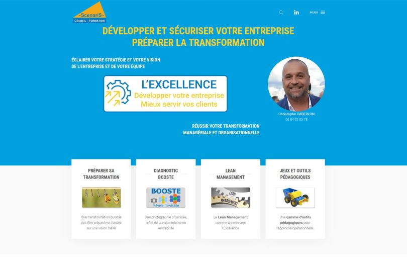 Création d'un site Joomla pour le client ScenariS à Riorges