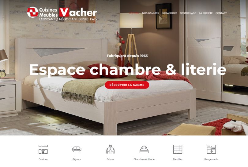 Création d'un site pour présenter des produits d'aménagements intérieurs