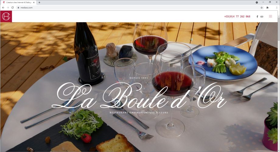 Création de site internet pour un restaurant dans la Loire