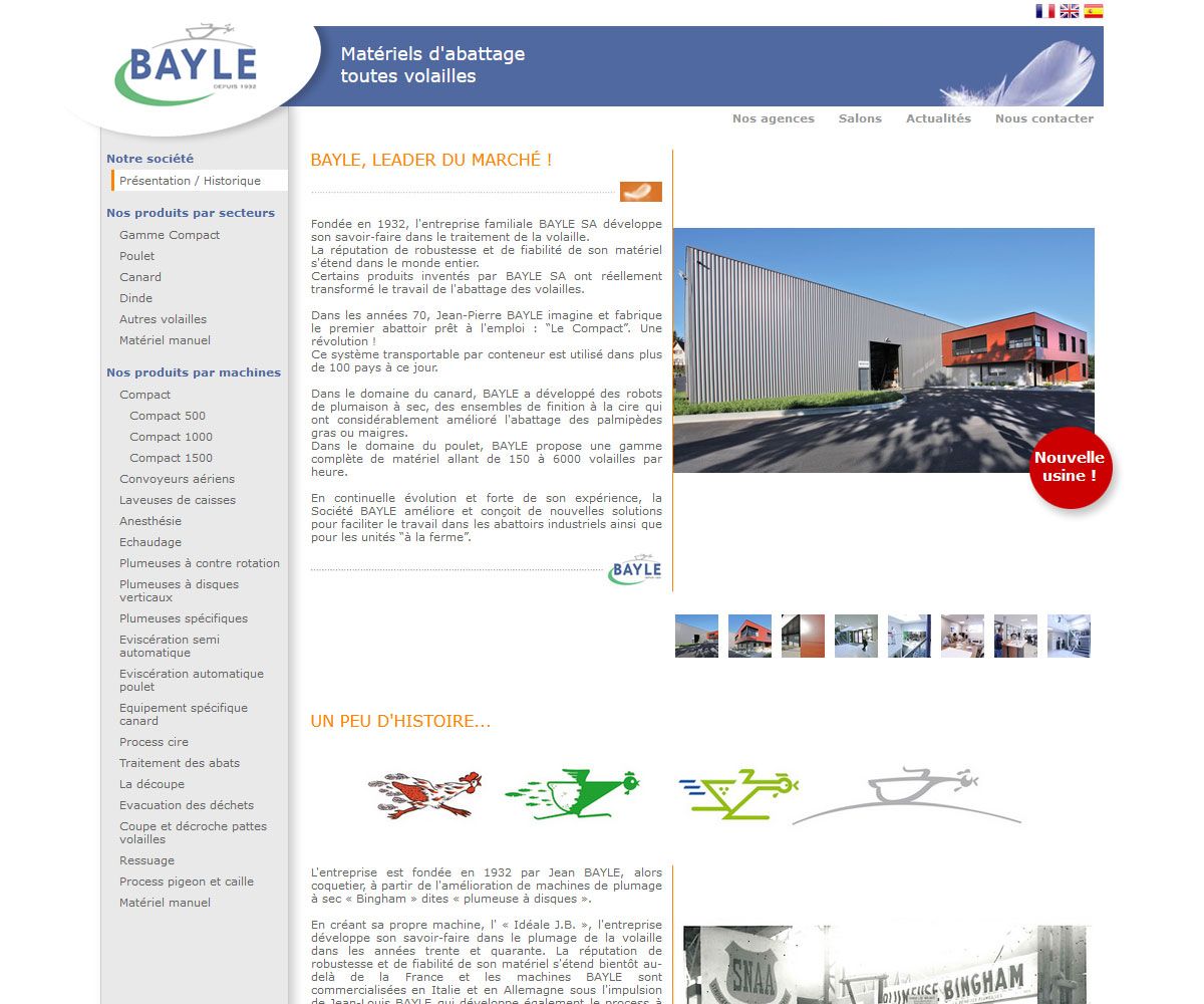 Charte graphique sur mesure pour Bayle SA en 2013