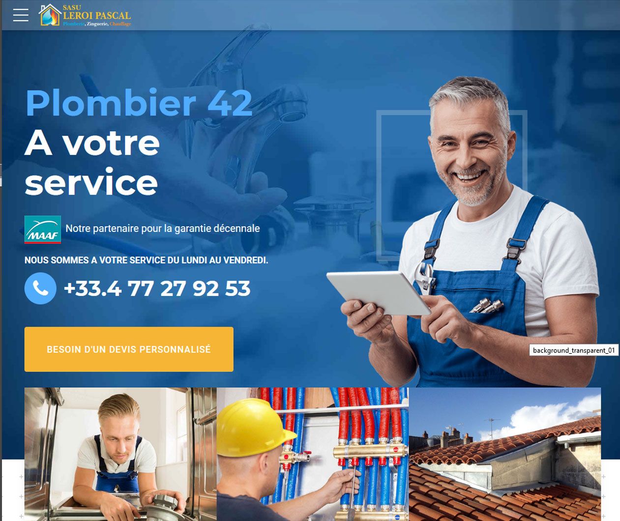Création de site internet avec formulaire de contact