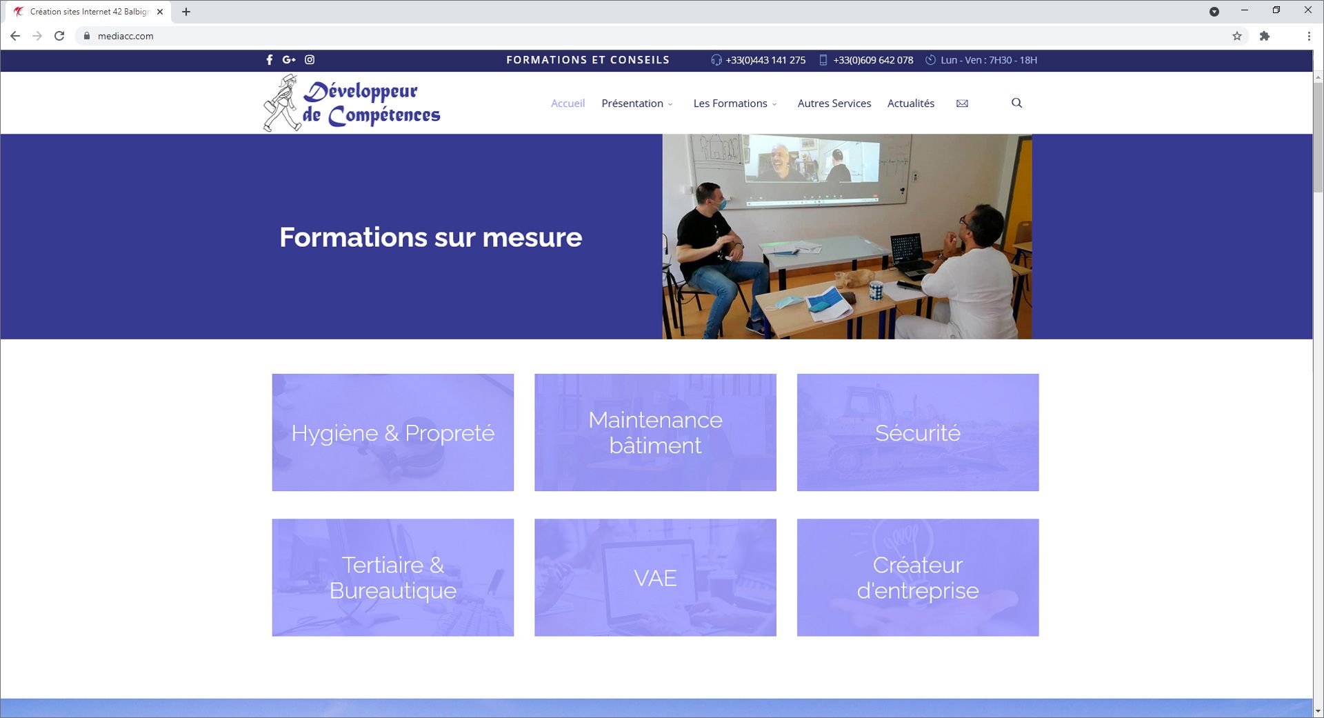 Création d'un site vitrine avec Joomla. D2couvrez toutes nos références en création de site Internet pour les professionnels.