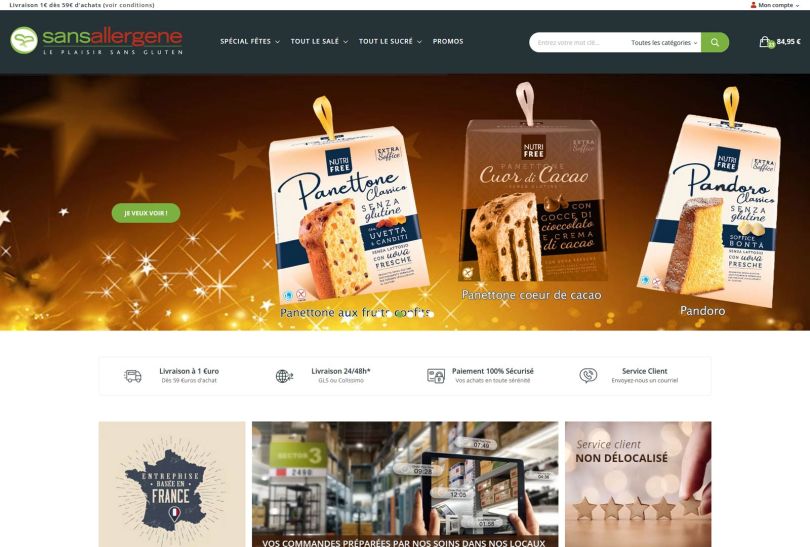 Création d'un site Prestashop 1.7.X pour le spécialiste des produits sans gluten Sans Allergène