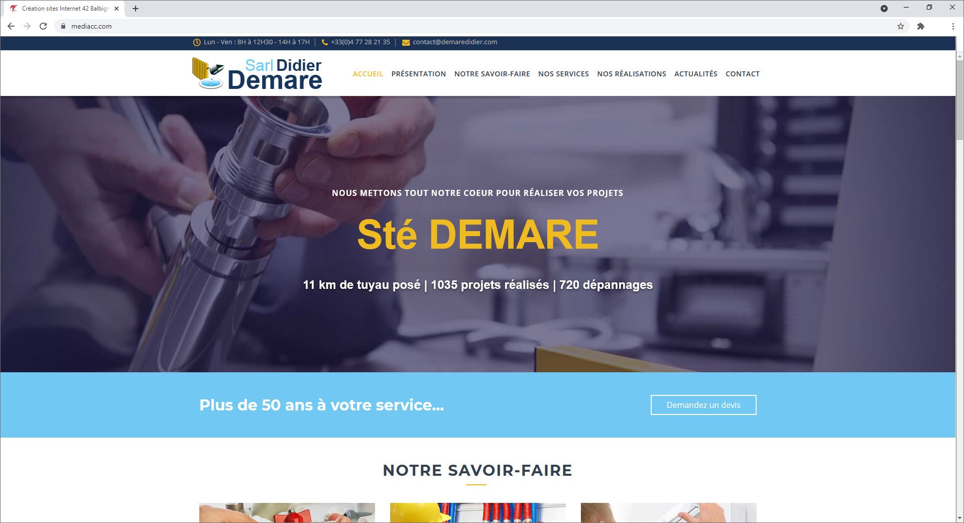 Création de site pour Demare Didier sous Joomla 3.9.X