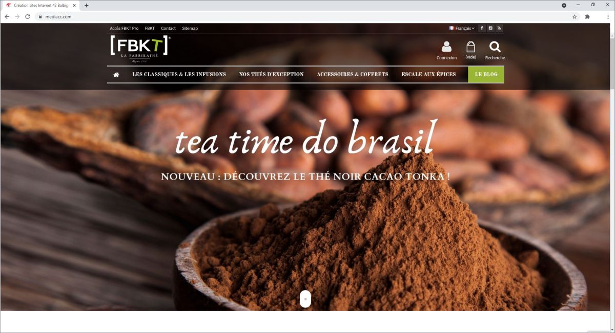 Création de site internet de boutique de thé en ligne