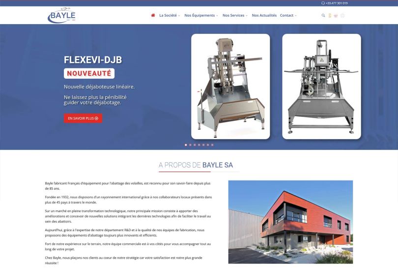 Création d'un site en Joomla 4.X pour la société Bayle SA