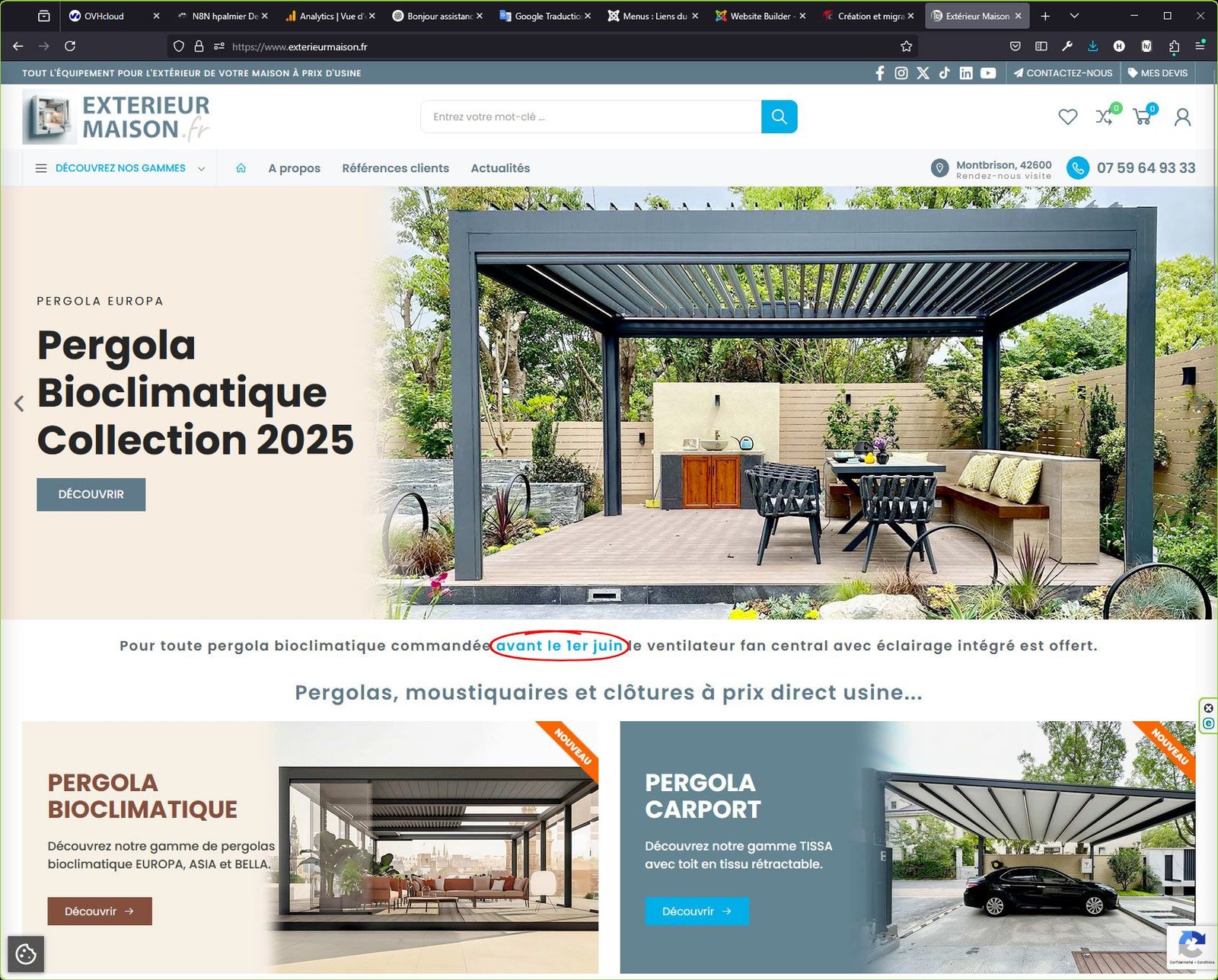 Création du site Prestashop Extérieur Maison - Expert en développement de boutique en ligne sous Prestashop