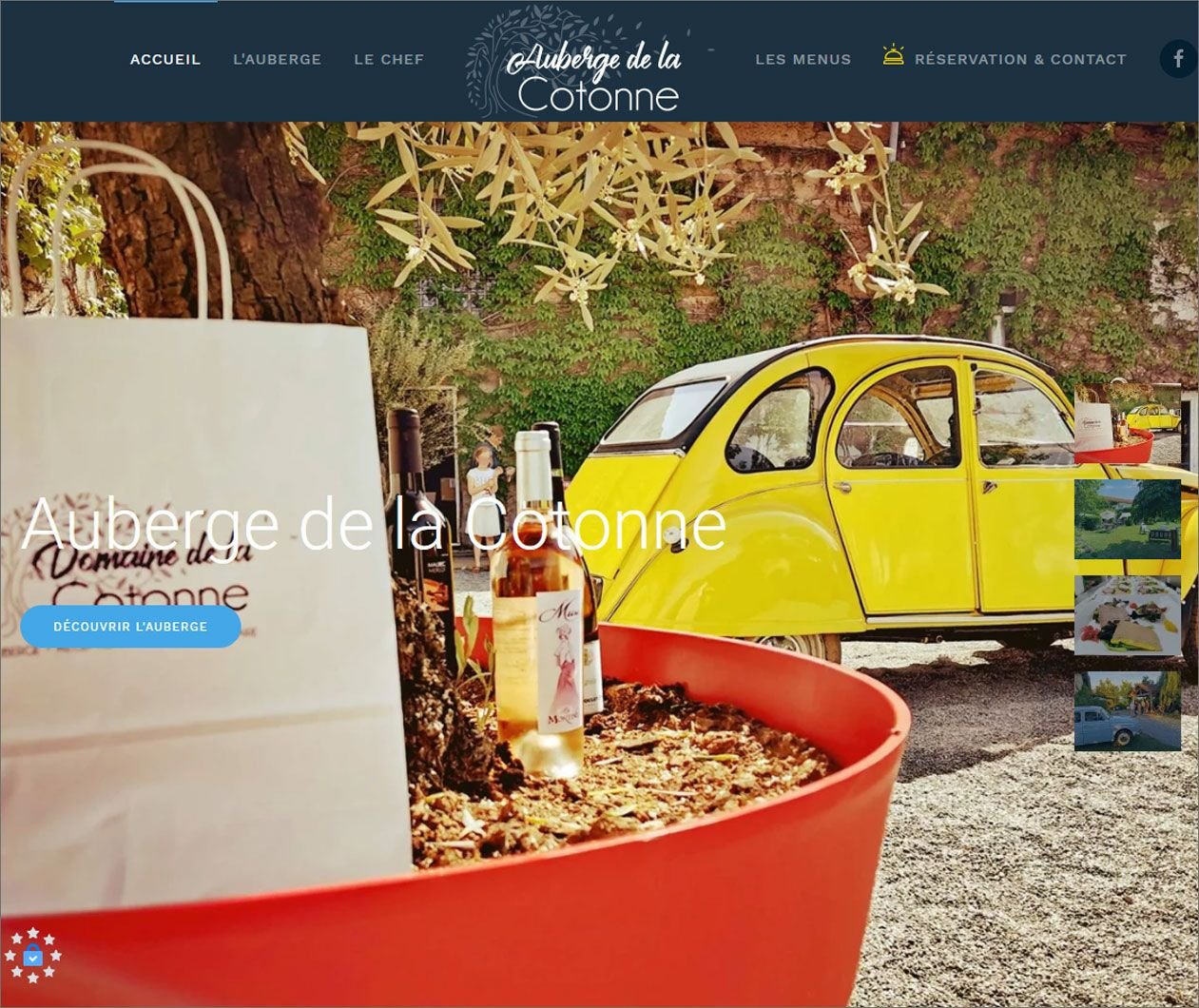 Création de site Joomla Auberge de la Cotonne - Restaurant la Cotonne dans le Forez