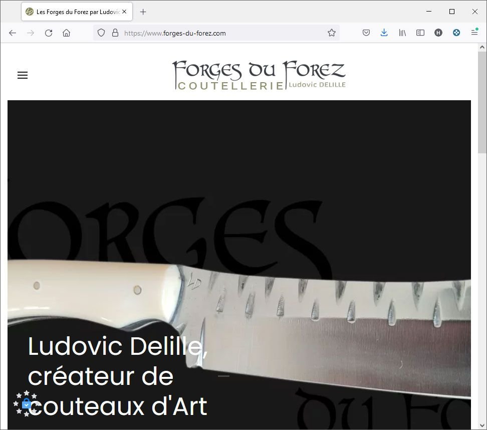 Création du site des Forges du Forez - Créateur de couteaux sur-mesure