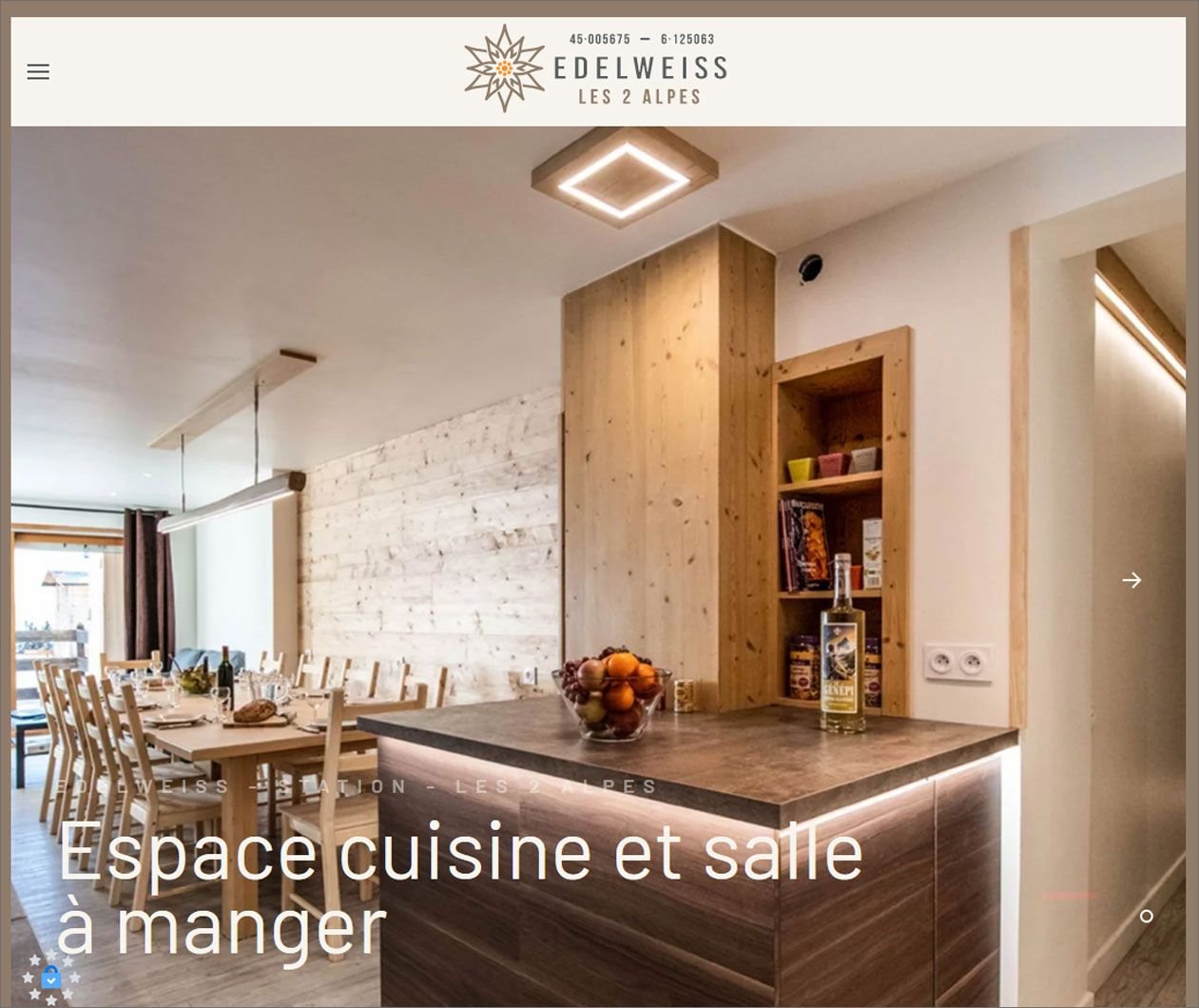 Création site Joomla Edelweiss 2 Alpes - Appartement haut de gamme aux 2 Alpes