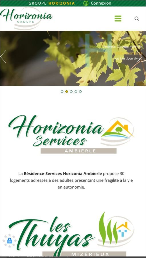 Création site Joomla pour Horizonia 3 établissement complémentaires pour proposer la prise en charge la plus adaptée des publics accueillis.