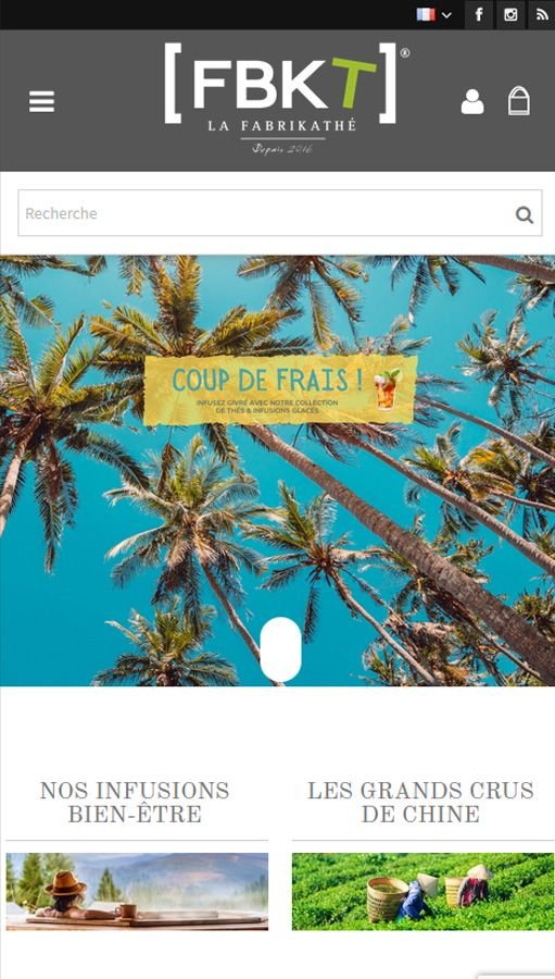 Création de site Prestashop pour FBKT - Assembleur de thés en France