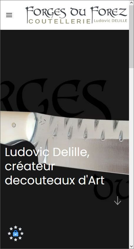 Création du site des Forges du Forez - Créateur de couteaux d'art
