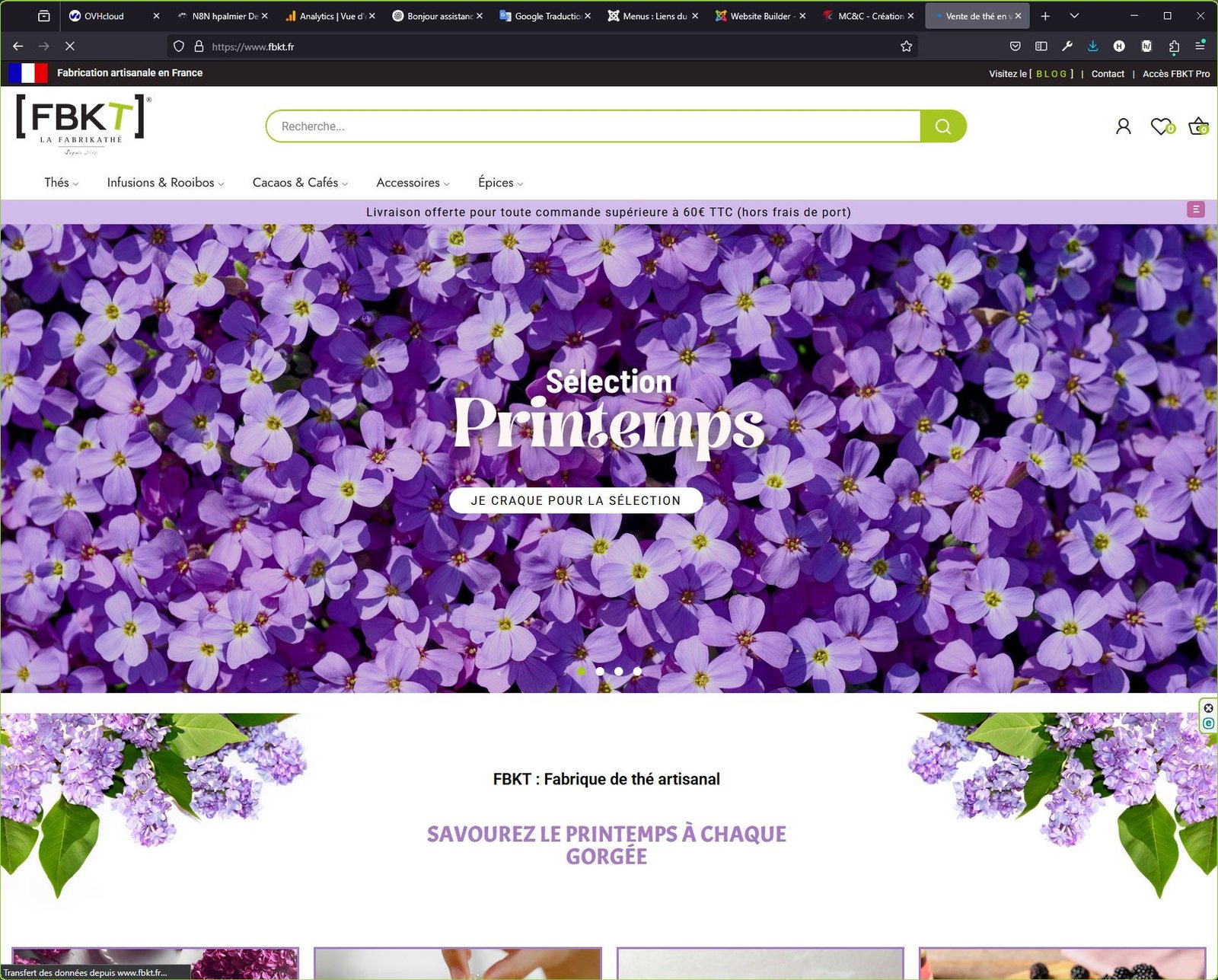 Création du site Prestashop FBKT - Expert en développement de boutique en ligne sous Prestashop