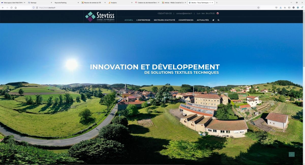 Création d'un site de gestion de contenus pour Stevtiss