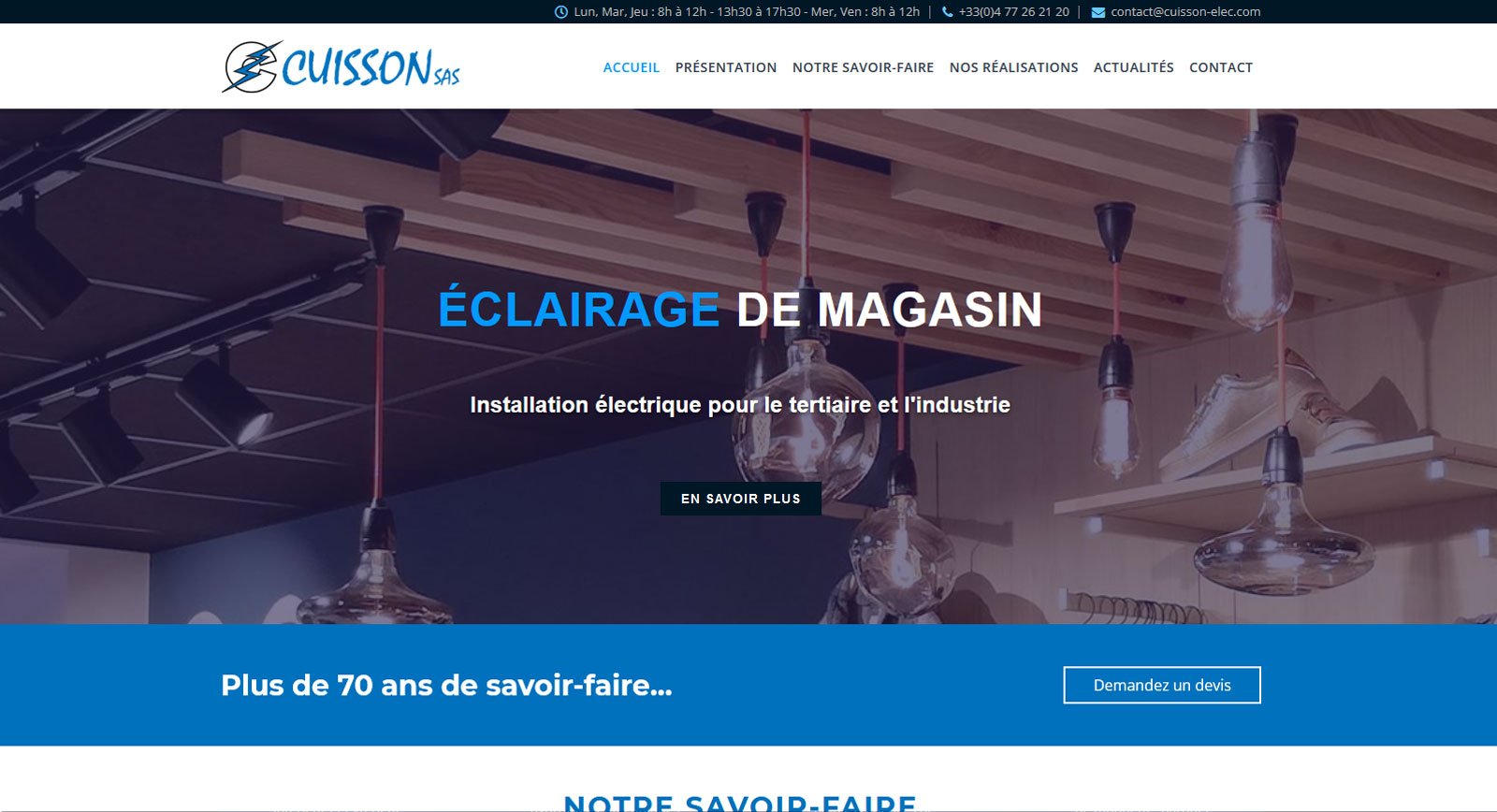Exemple de site institutionnel sous Joomla réalisé en 2022