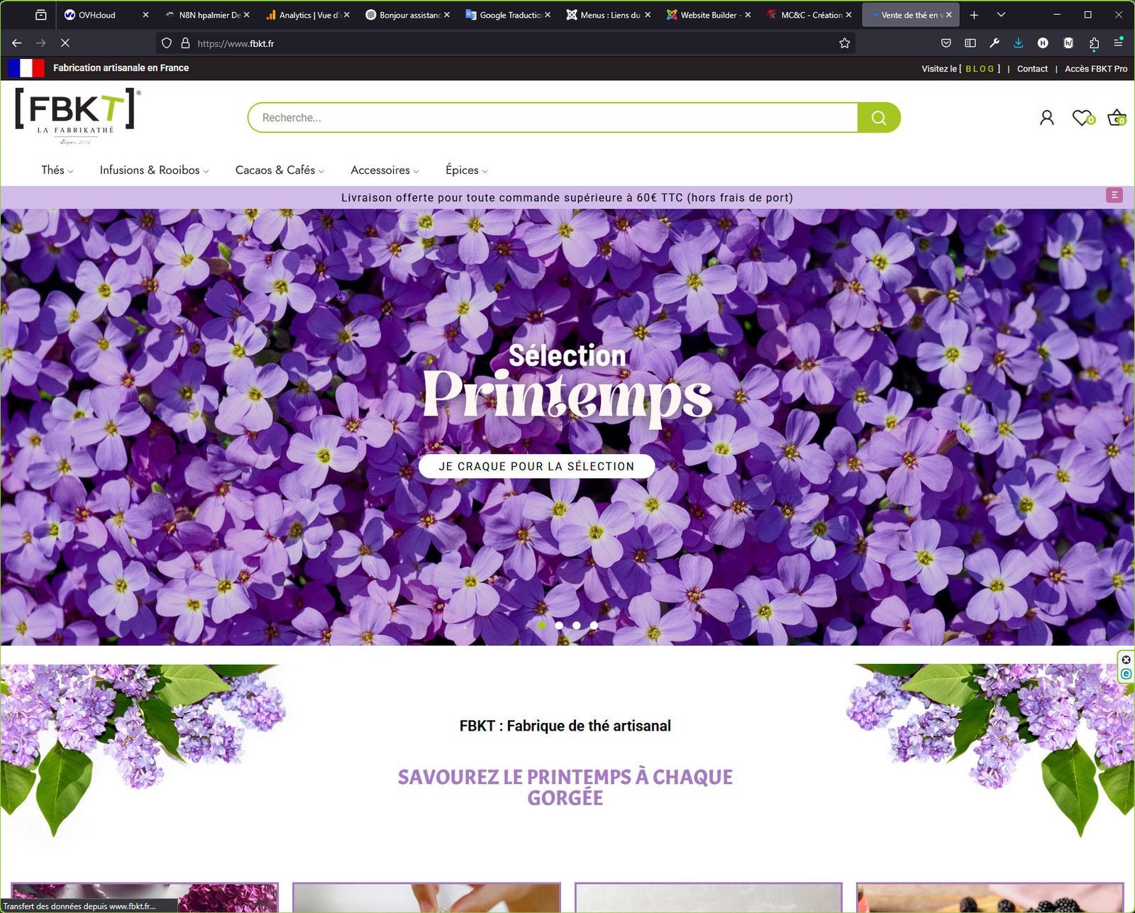 Création du site Prestashop FBKT - Expert en développement de boutique en ligne sous Prestashop