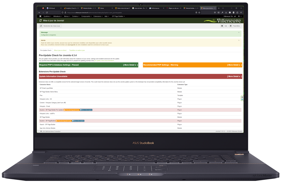 Migrer son site sous Joomla 4.X pour bénéficier du support de PHP 8.X