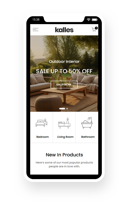 Shopify avec template sur-mesure responsive design pour mobile