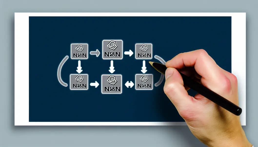 Illustration d’un workflow simple débutant avec n8n.
