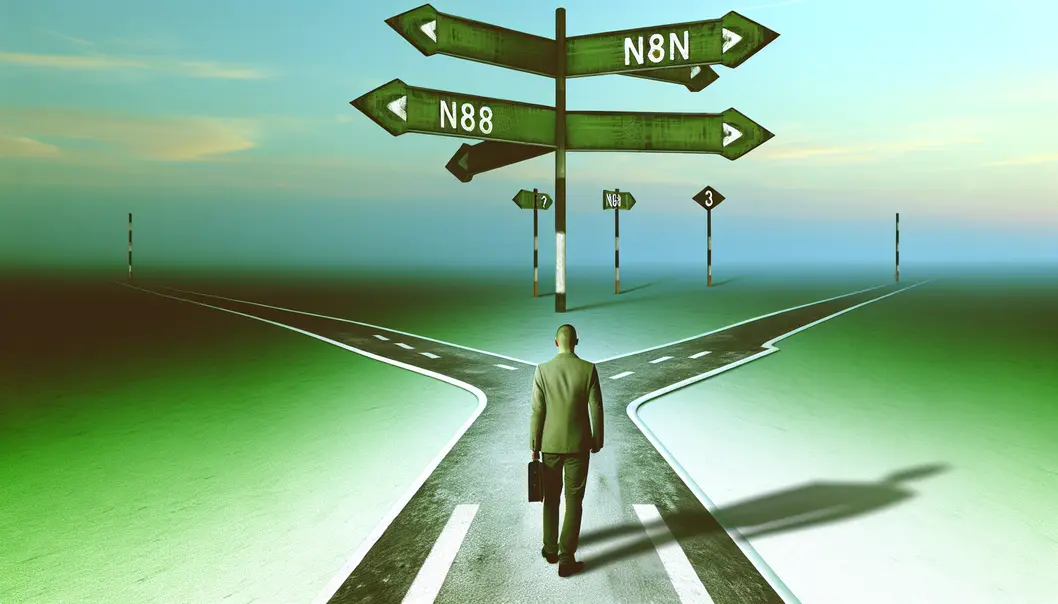 Illustration d’un workflow simple débutant avec n8n.