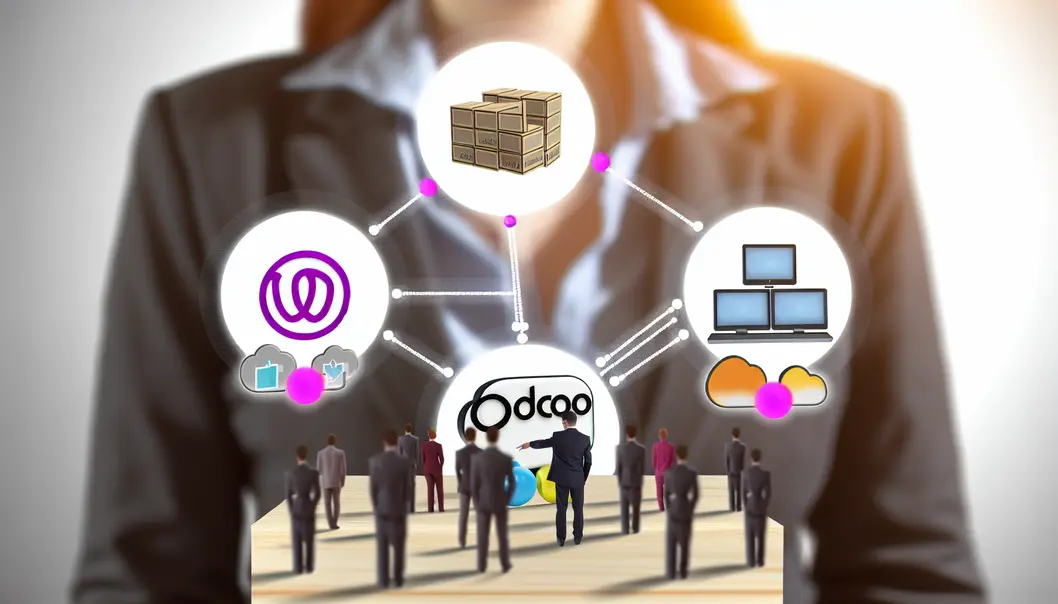 Illustration de l’intégration de WooCommerce et Odoo via n8n.