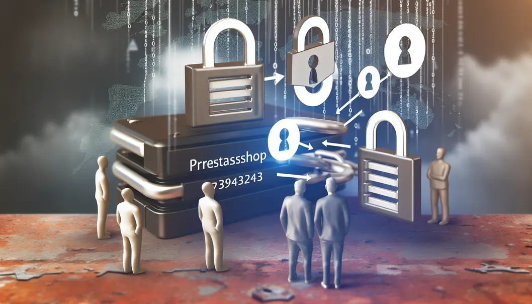 Illustration de la sécurisation des échanges de données entre PrestaShop et n8n.