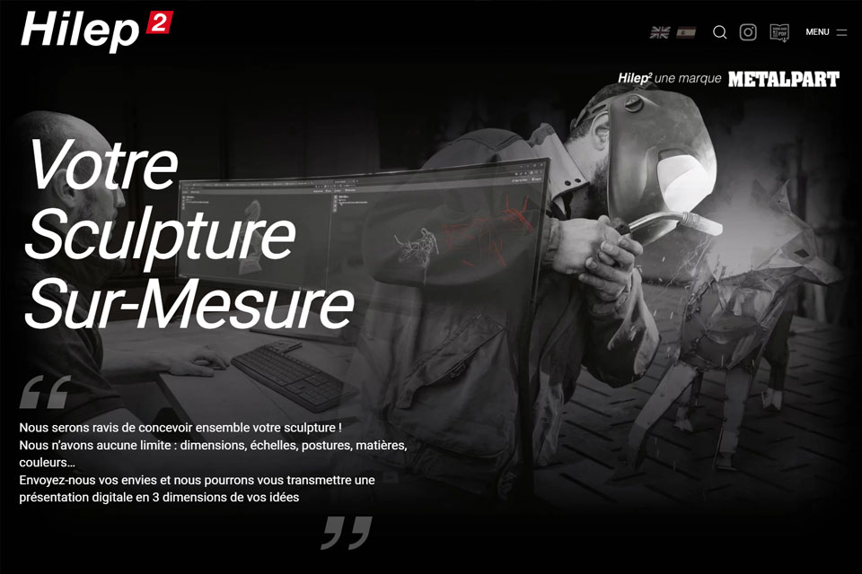 Exemple N°2 de page WordPress pour Hilep2