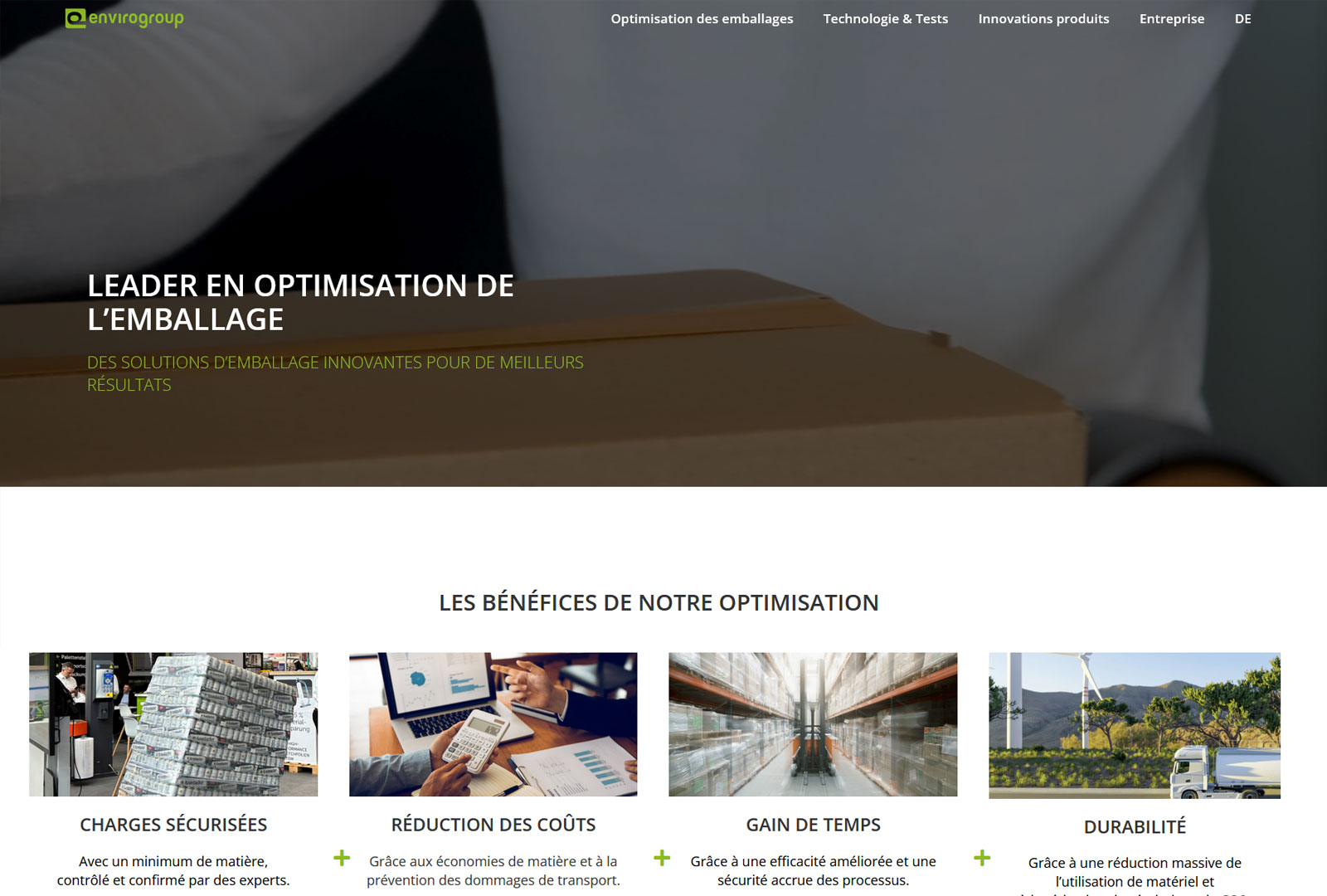 Création site WordPress pour Enviro-Group