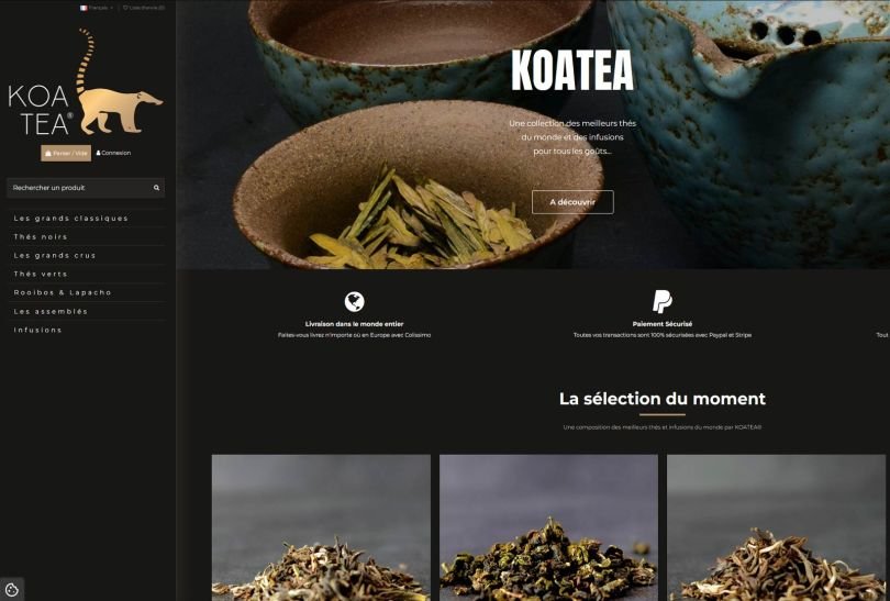 Création d'un site Prestashop 1.7.X pour KoaTea® le spécialiste des Thés et des Infusions
