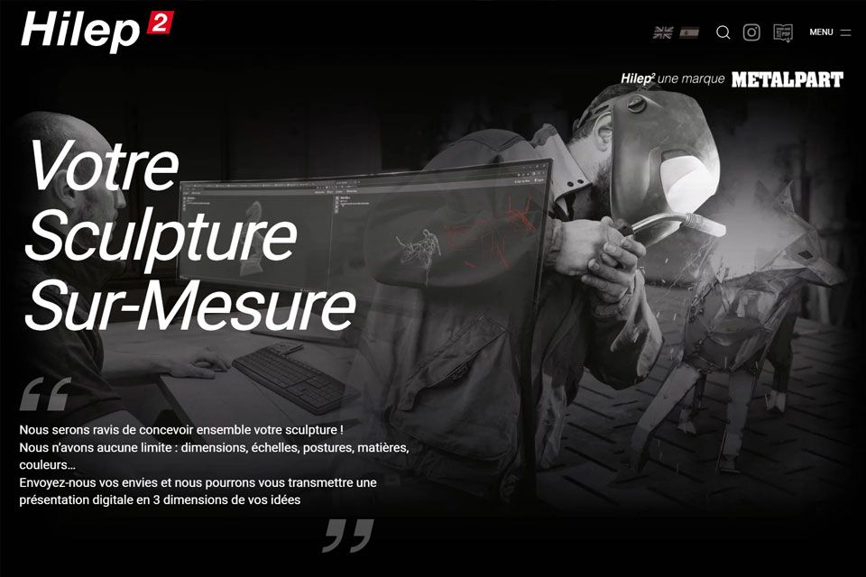 Exemple N°2 de page WordPress pour Hilep2