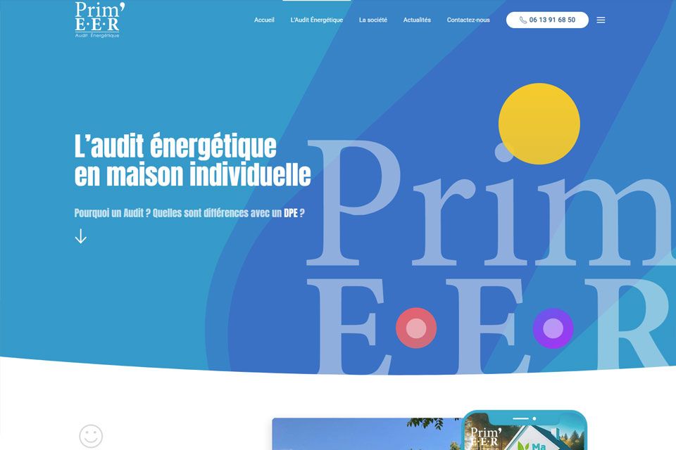Exemple N°3 de page WordPress pour Primeer