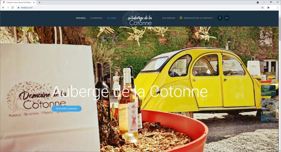 Création de site internet pour l'auberge de la cotonne