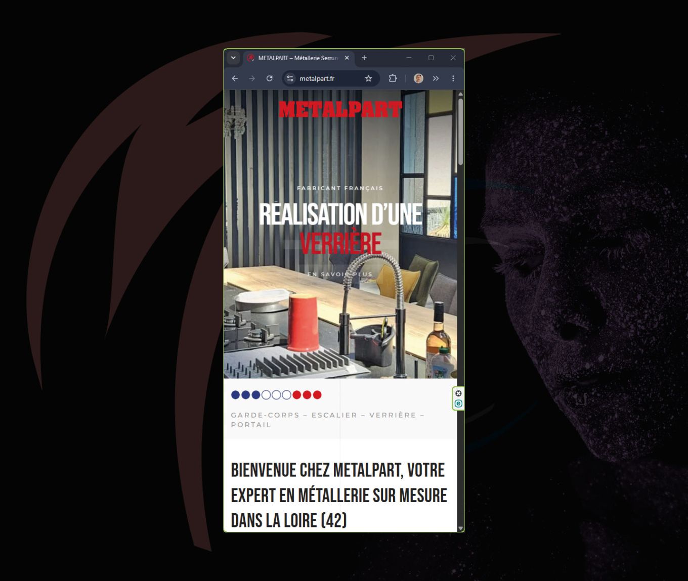 WordPress en version mobile pour Metalpart