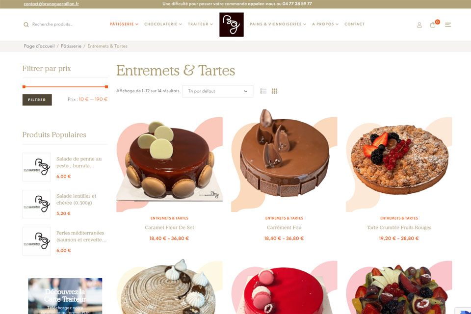 Exemple N°3 de page WordPress pour Maison Guerpillon