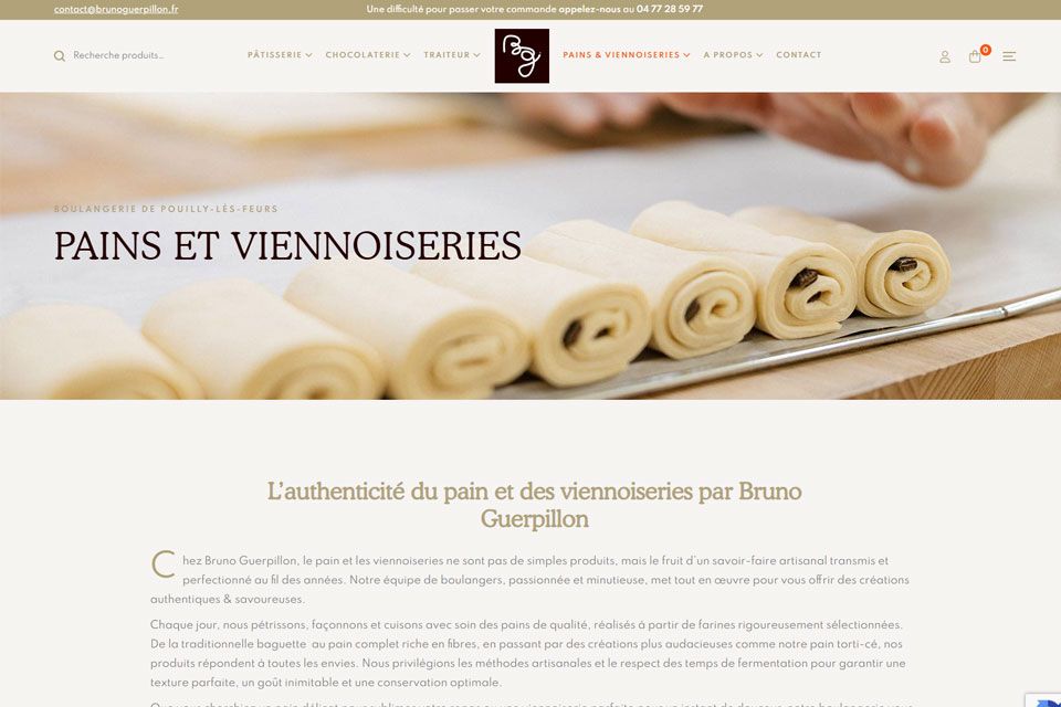Exemple N°2 de page WordPress pour Maison Guerpillon