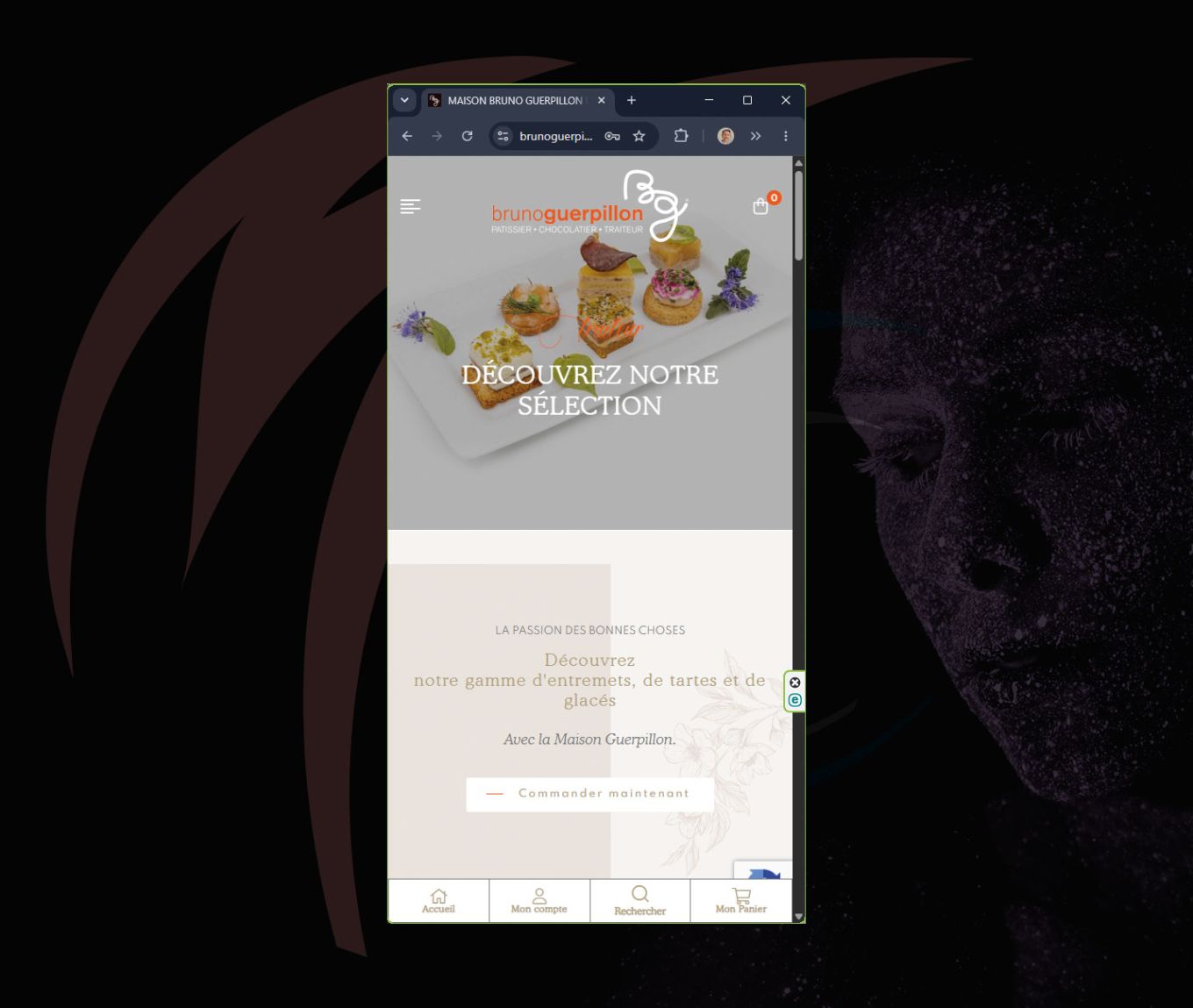 WordPress en version mobile pour Maison Guerpillon