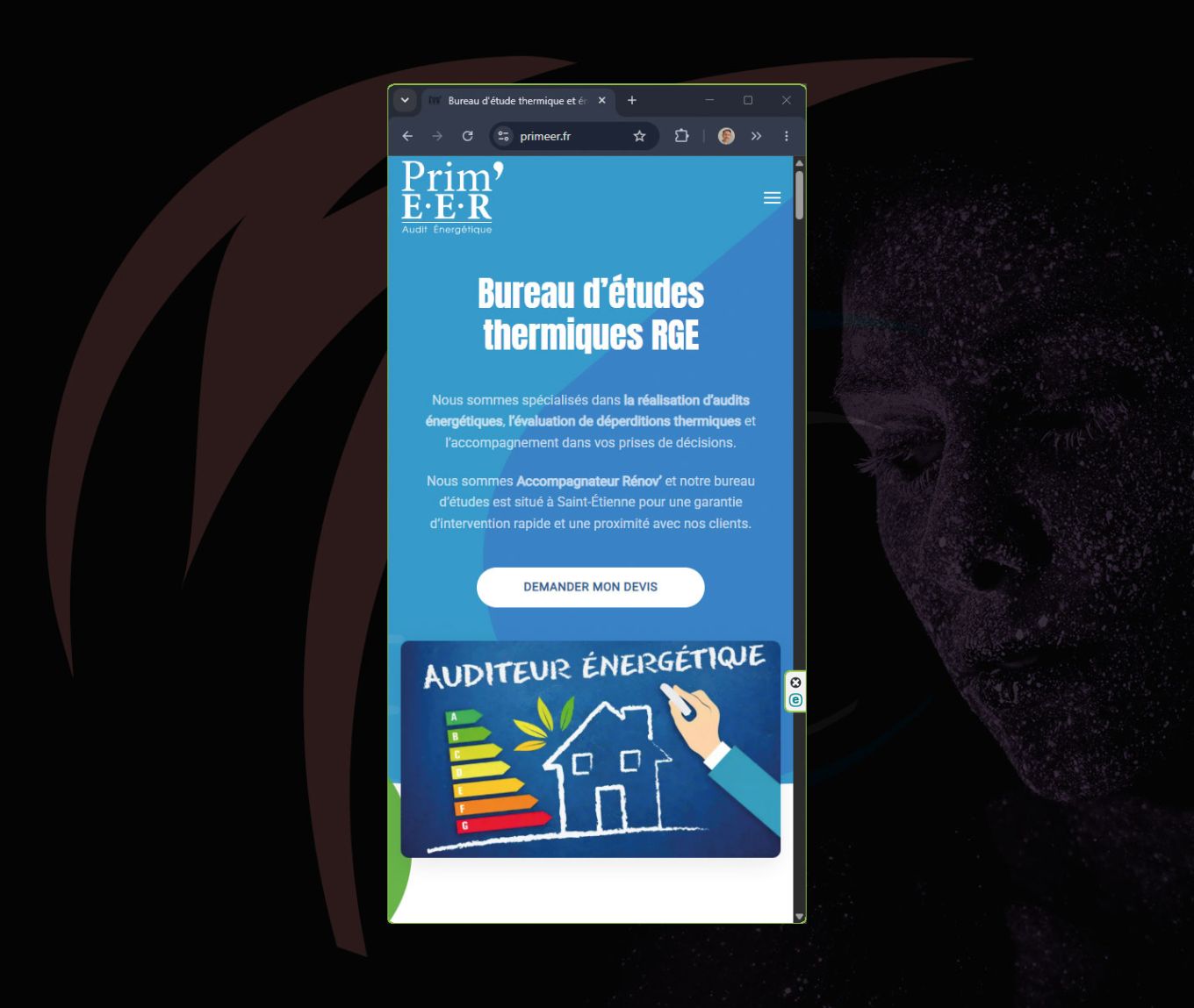 WordPress en version mobile pour Primeer