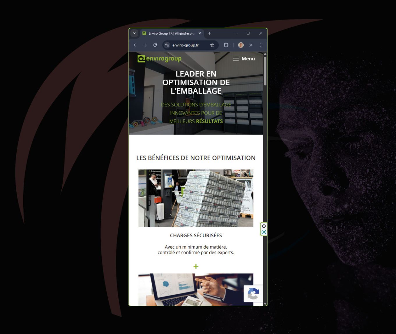 WordPress en version mobile pour ENviro Group