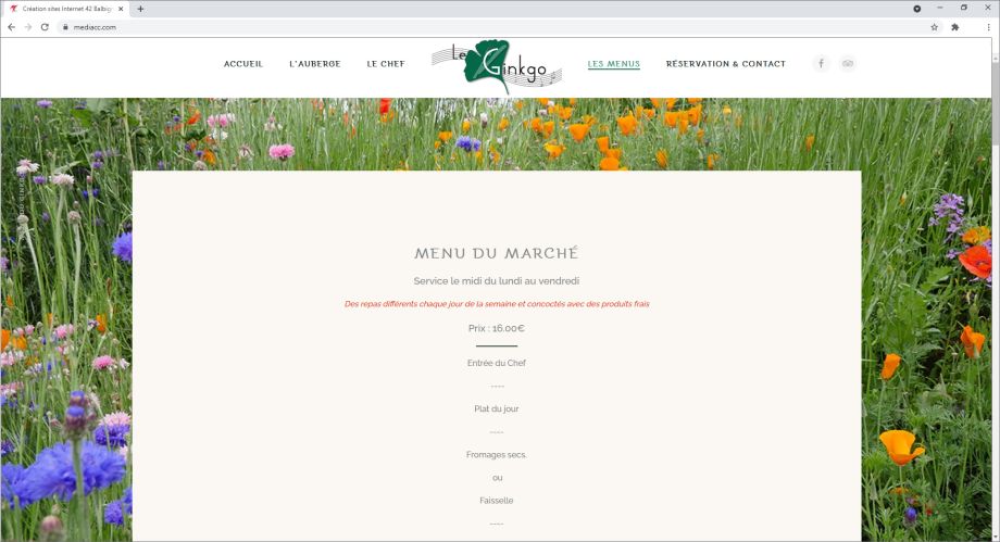 Auberge Création de site internet pour auberge dans la Loire