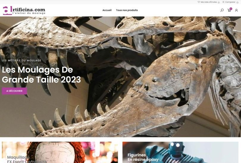 Création d'un site PrestaShop pour le client Artificina